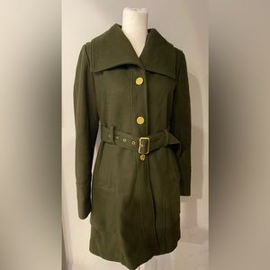Womens Guess Belted Single Breasted Wool Coat